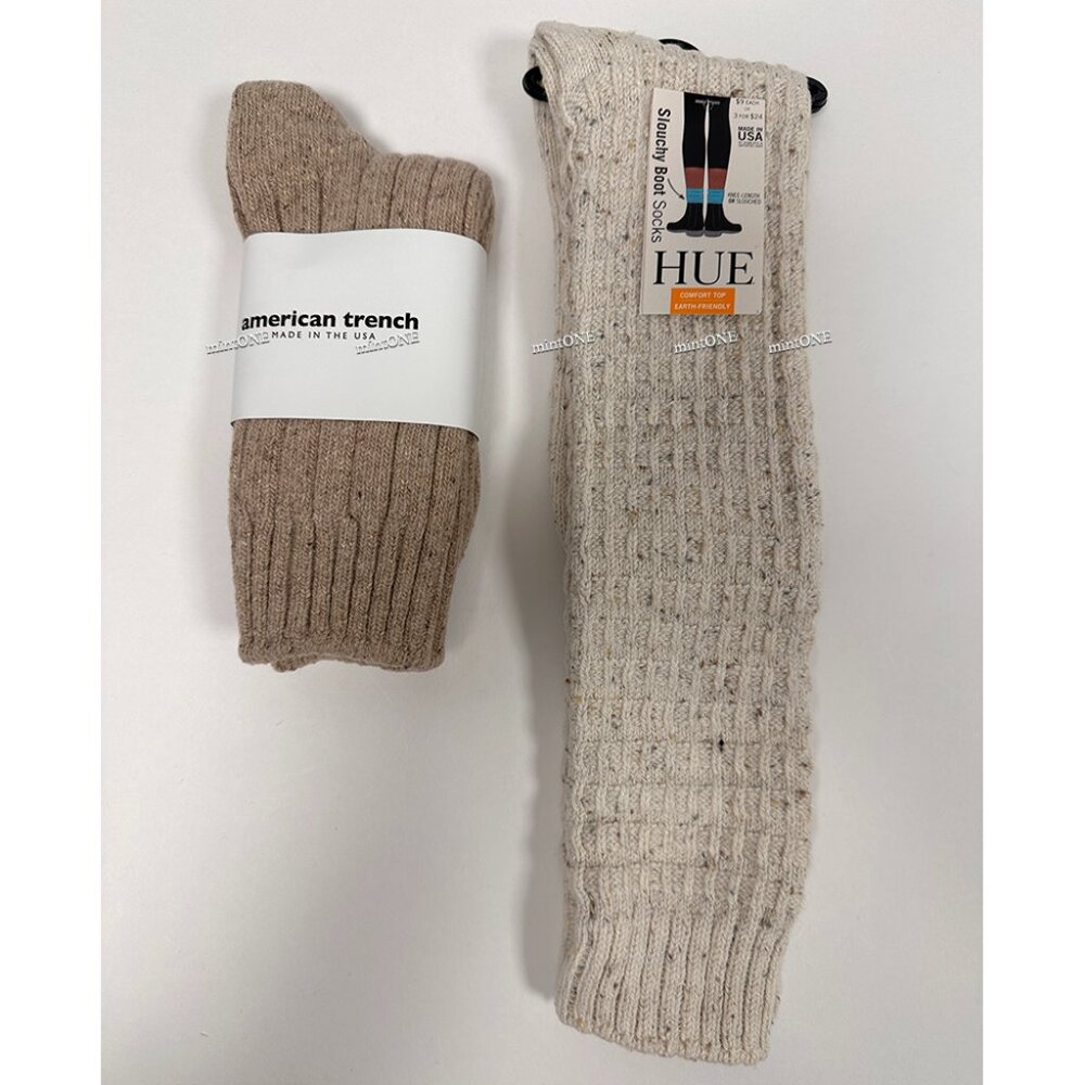 NEW American Trench + Hue_Women's 2Pair  Socks